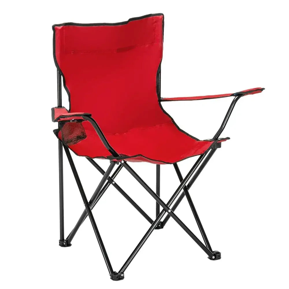 Compact Red Camp Chair for Camping, Picnic & Travel