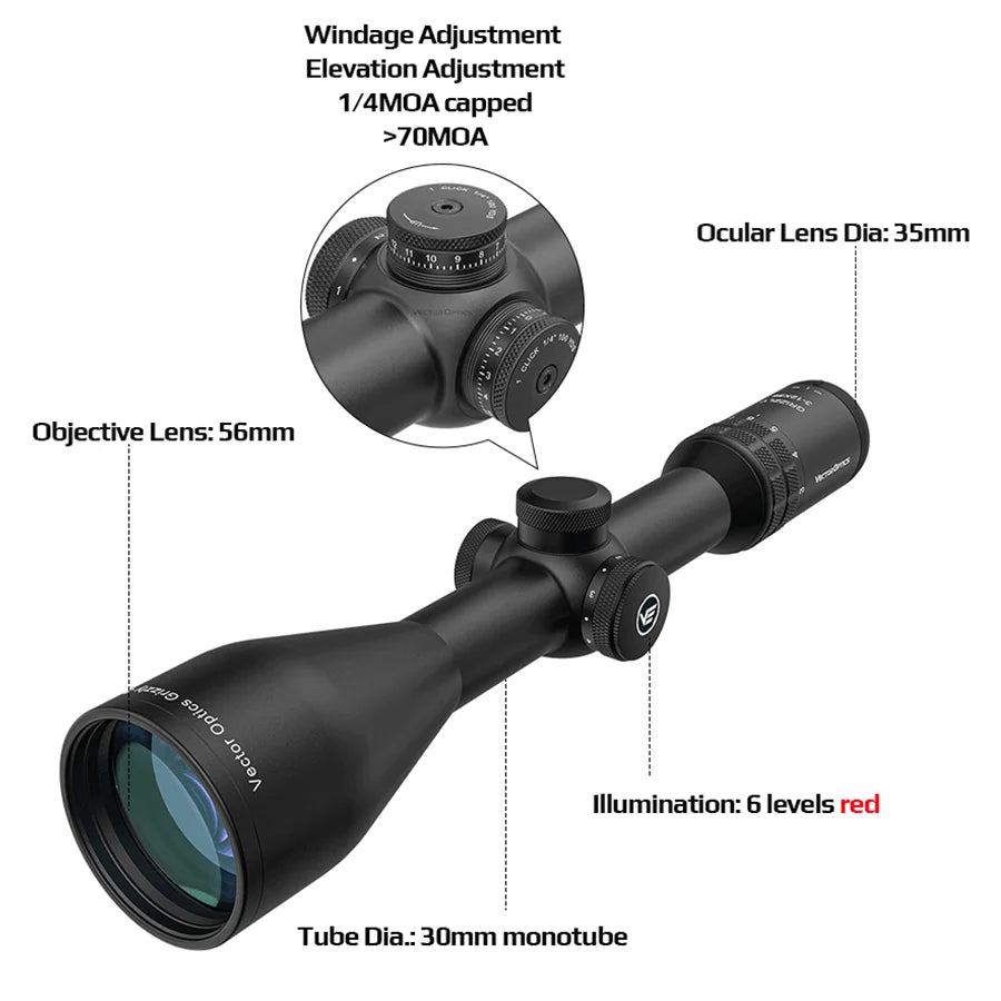 Vector Optics Grizzly Pro 3-12x56i Fiber SFP Riflescope