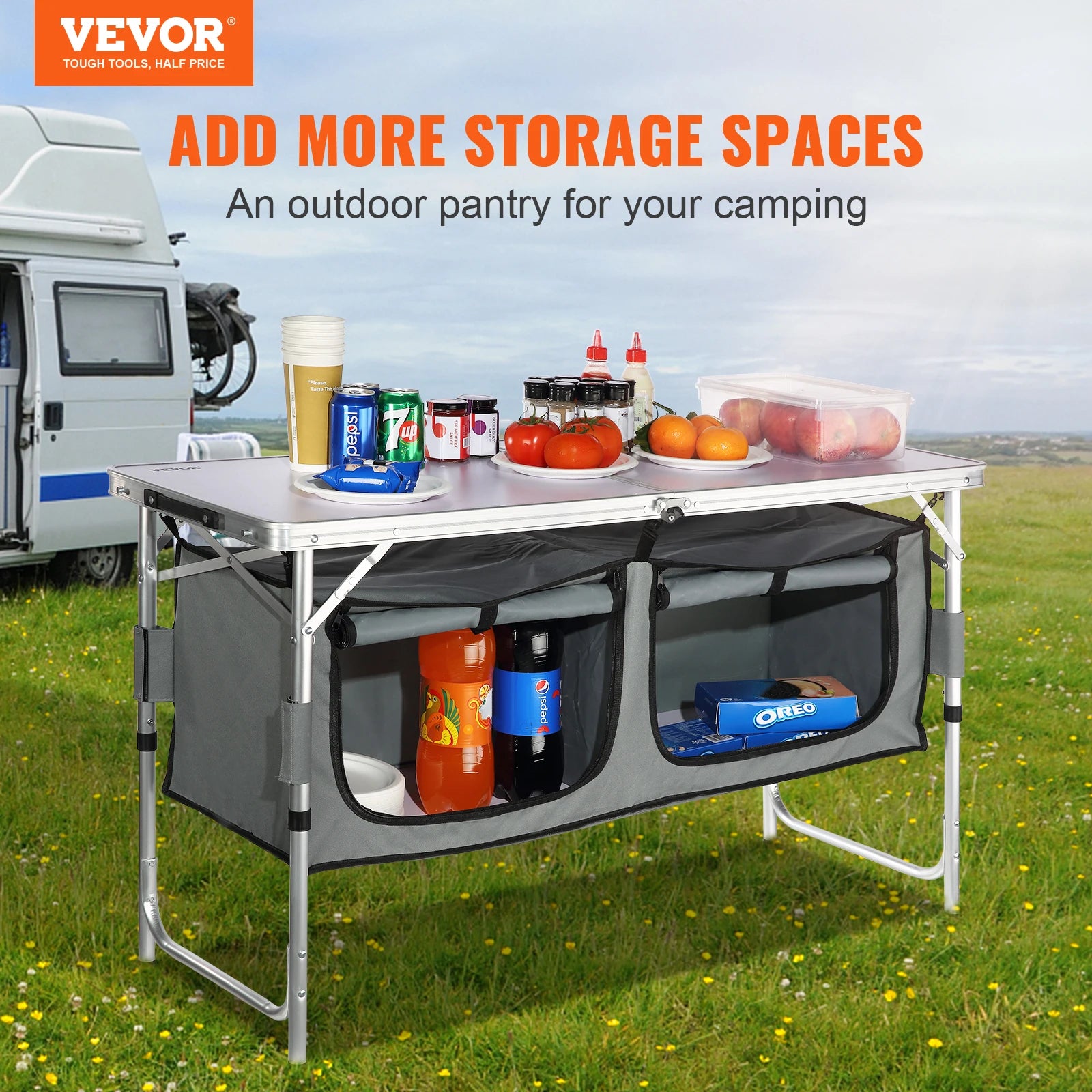 Camping Kitchen Table Quick set-up Folding Camping