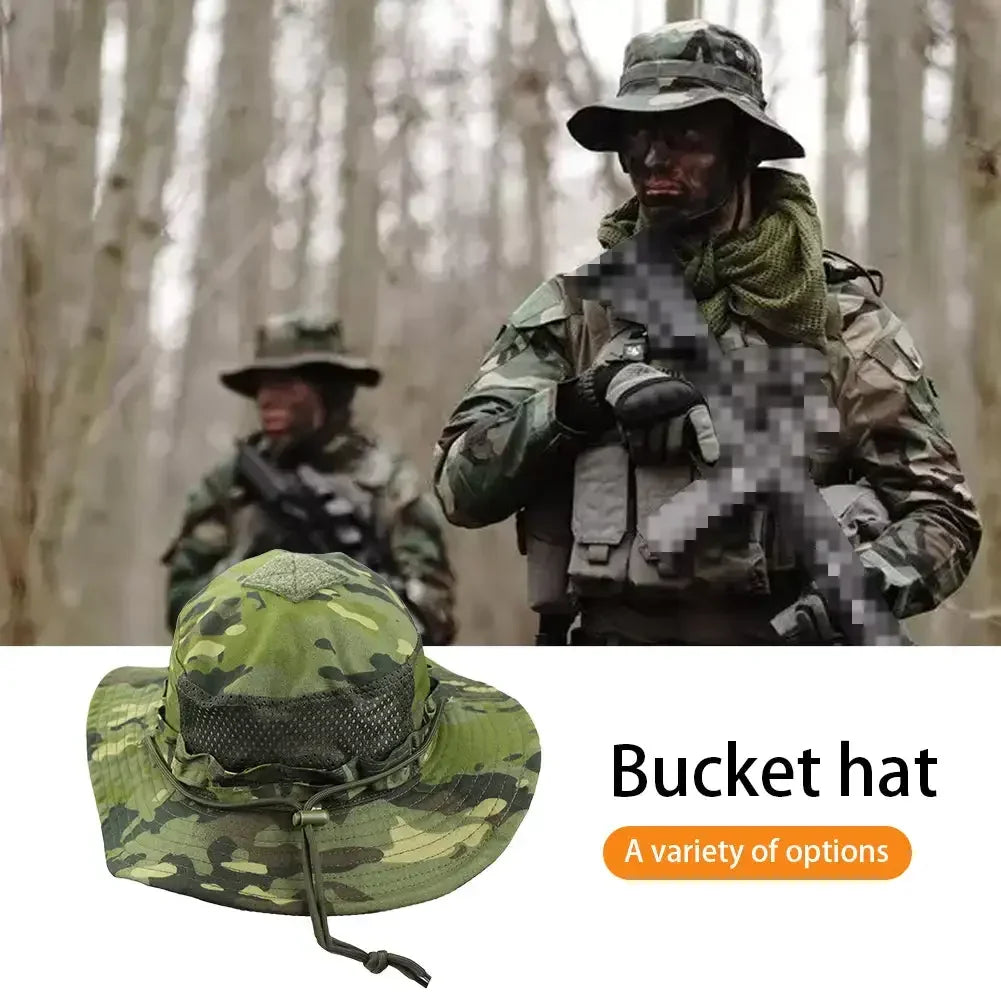 New Tactical Camouflage Wide Brim Hat