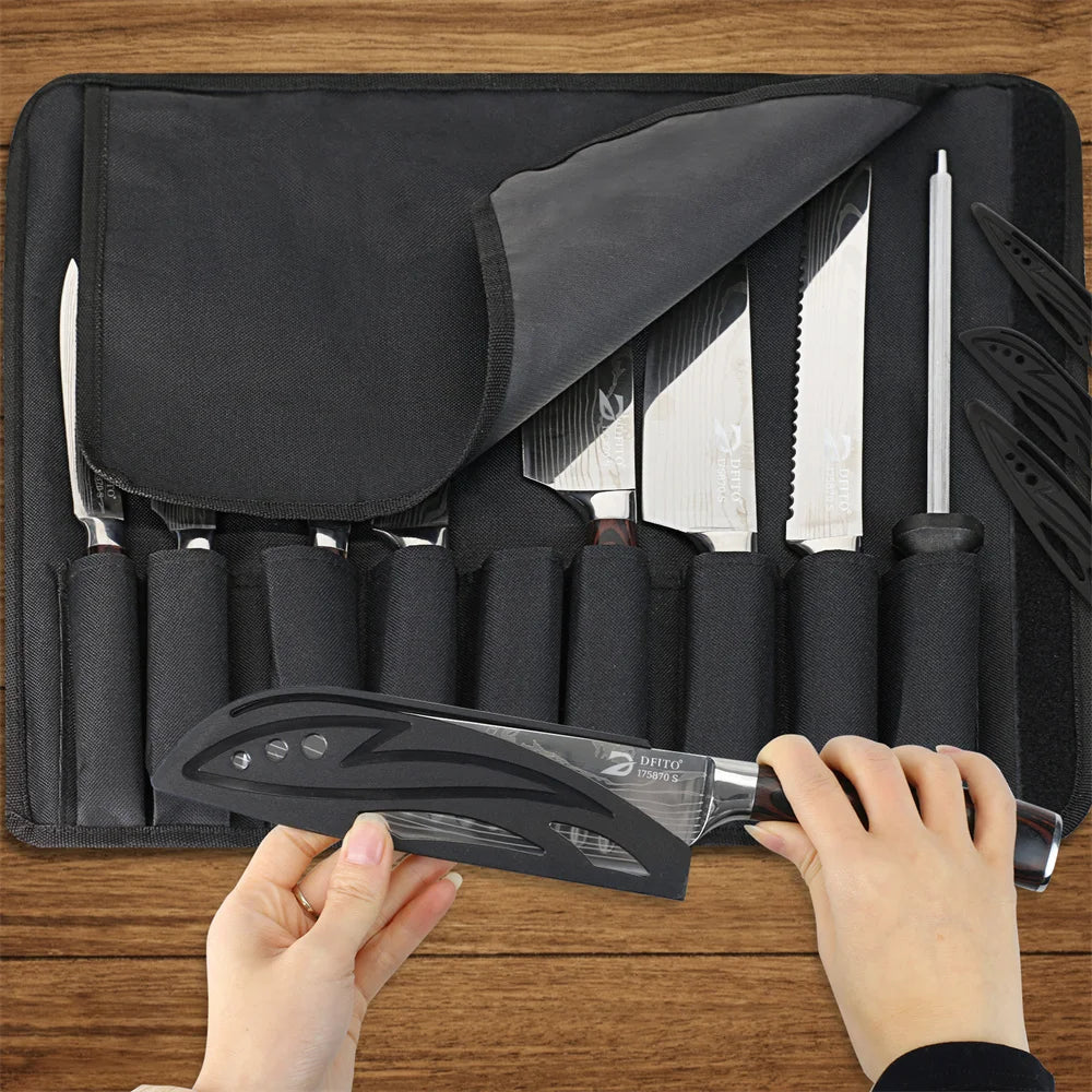8pcs Kitchen Knife Damascus Stainless Steel Chef Knife