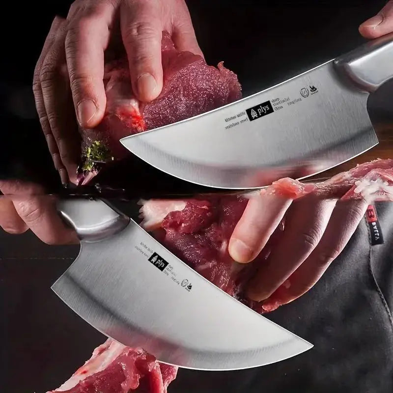 All-Steel Boning Knife with Leather Sheath -