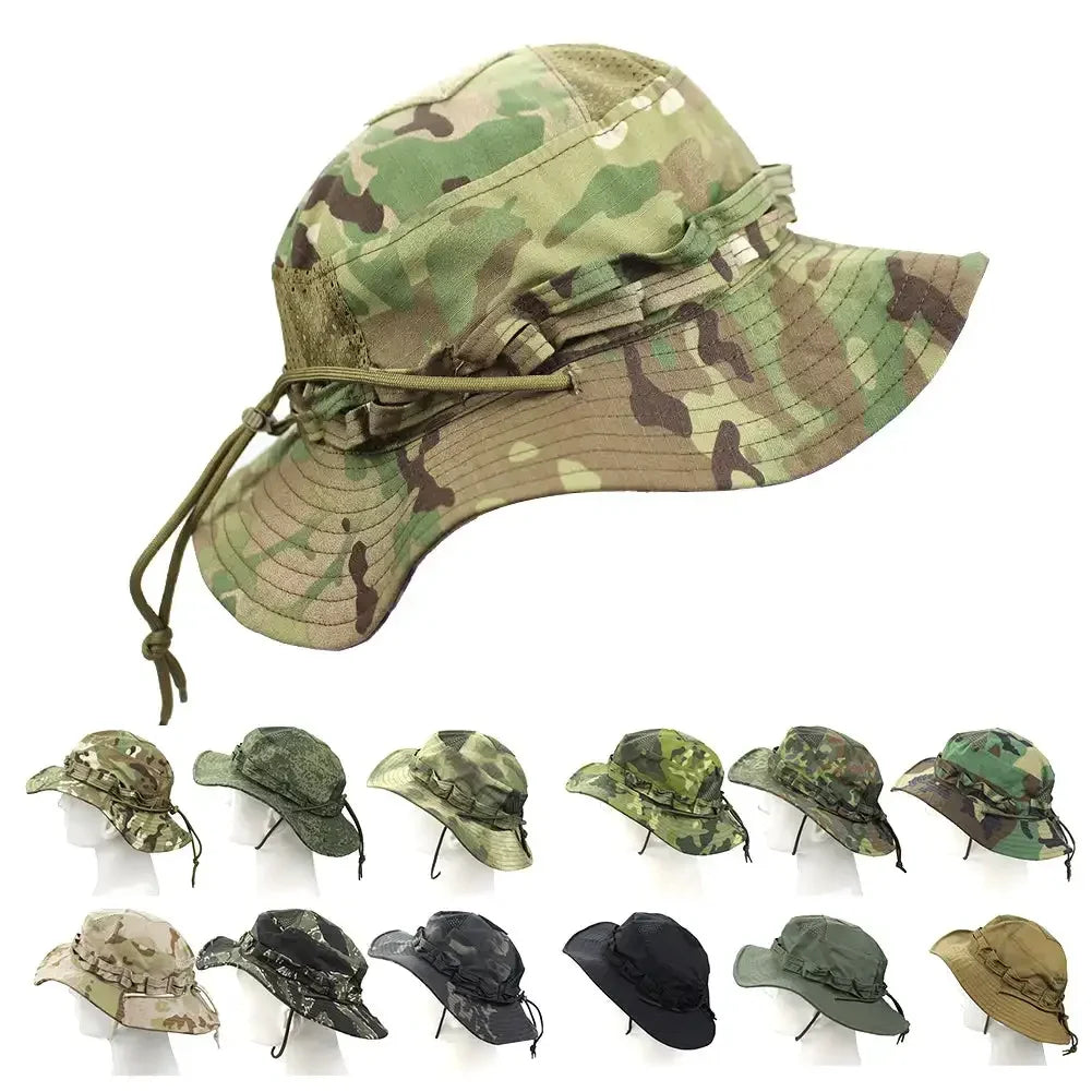 New Tactical Camouflage Wide Brim Hat