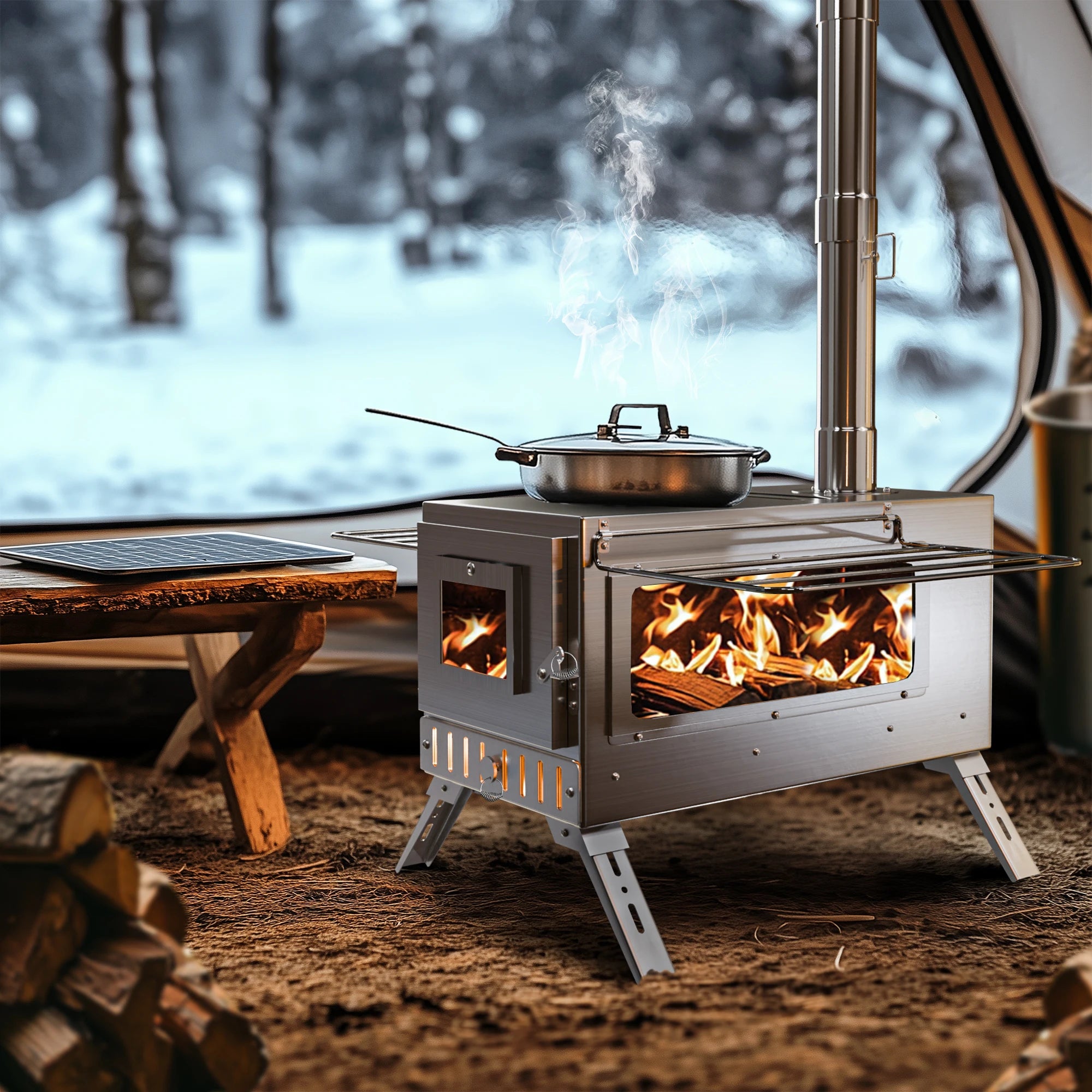 Portable Camping Tent Wood Stove for Outdoor
