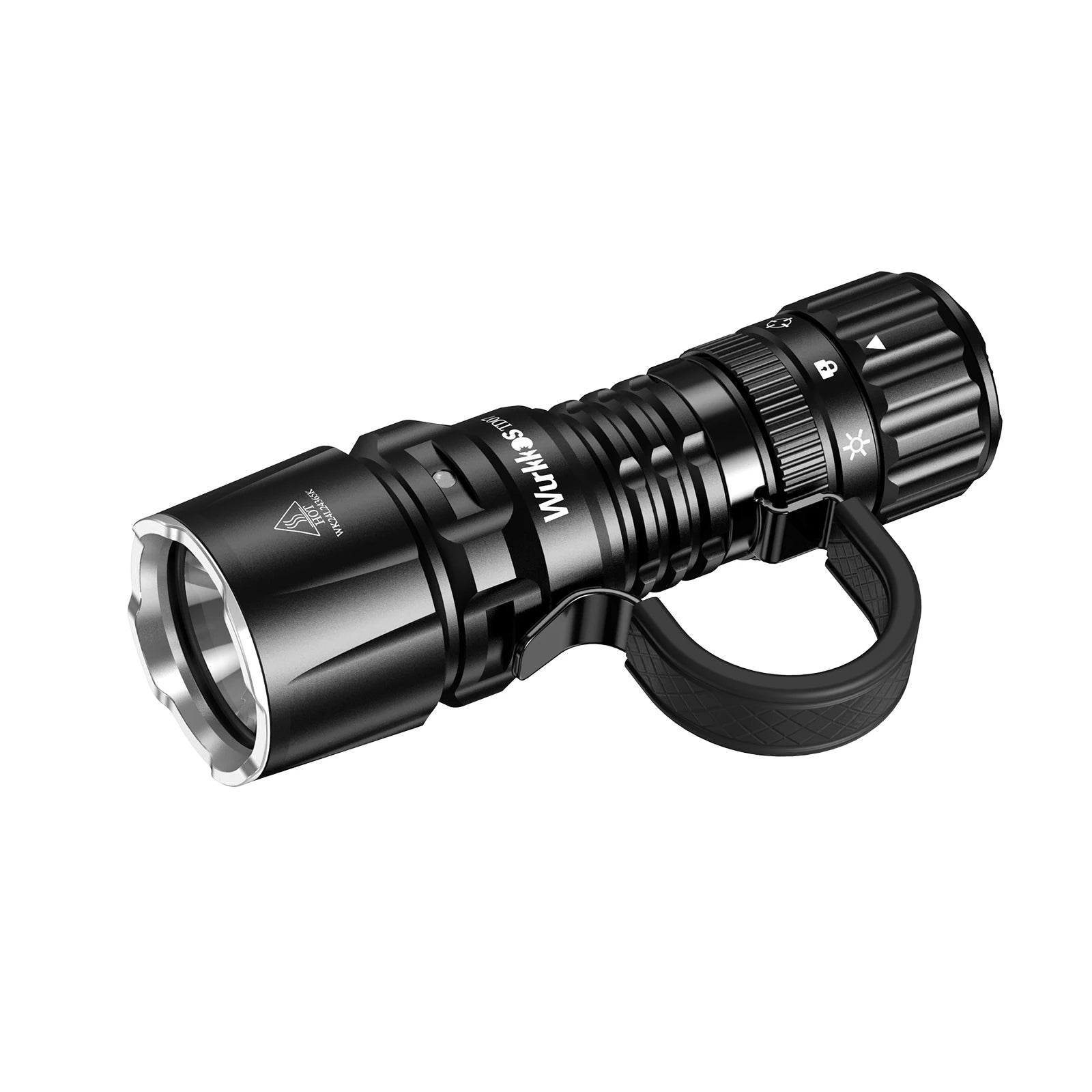 Wurkkos TD07 1300LM Tactical Flashlight 479M Long Throw IP68 Waterproof 18350 Battery Torch Dual Switches and Ring Handle Grip