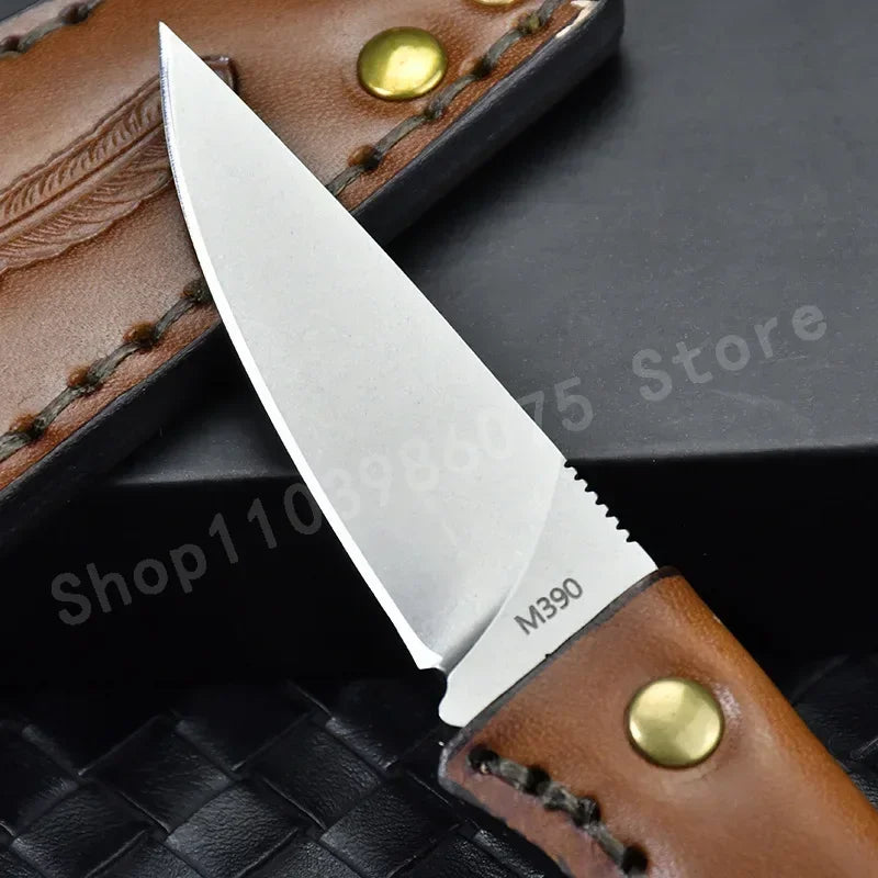 Leather Handle Small Straight ractical knife