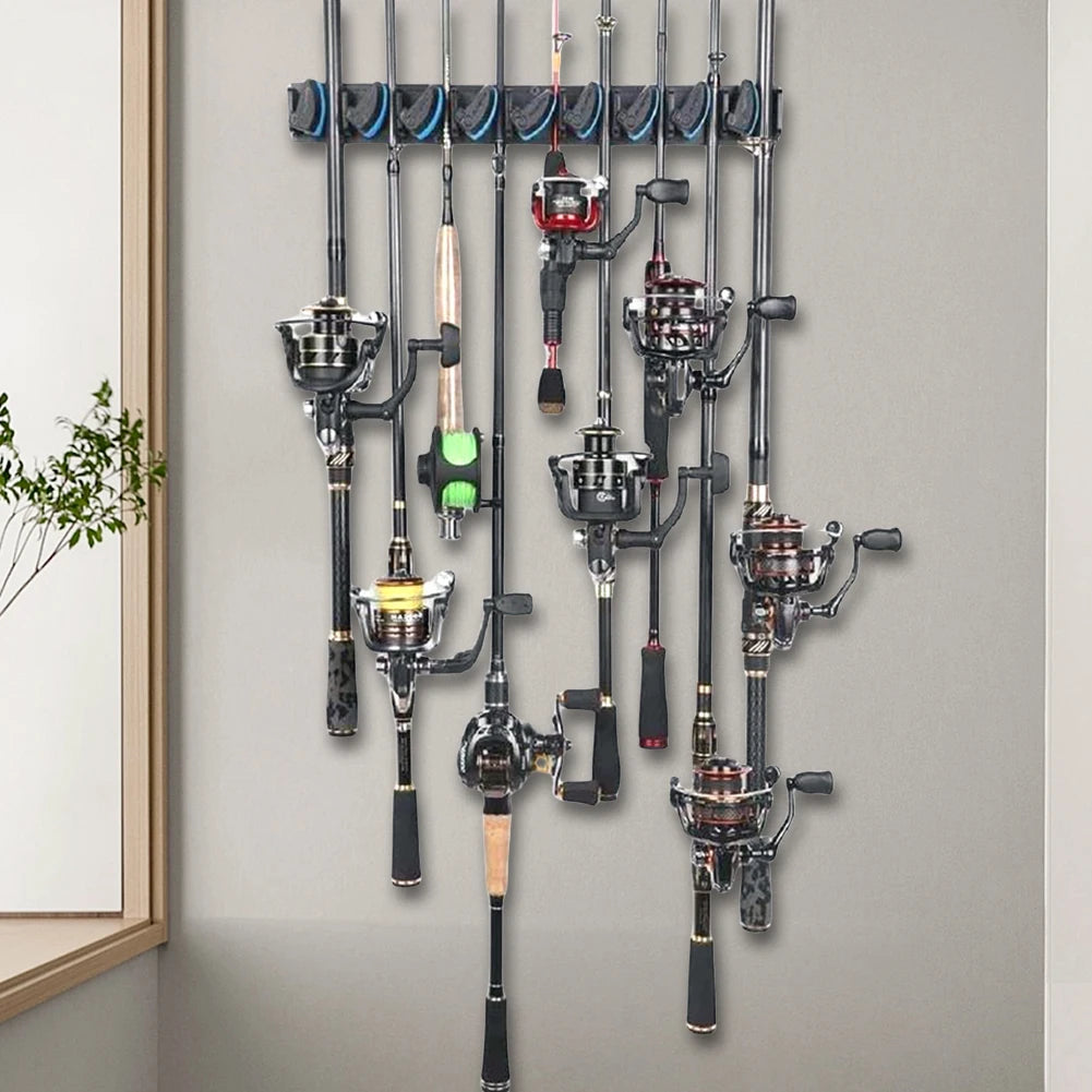 Wall Mounted Fishing Pole Holder Vertical and Horizontal