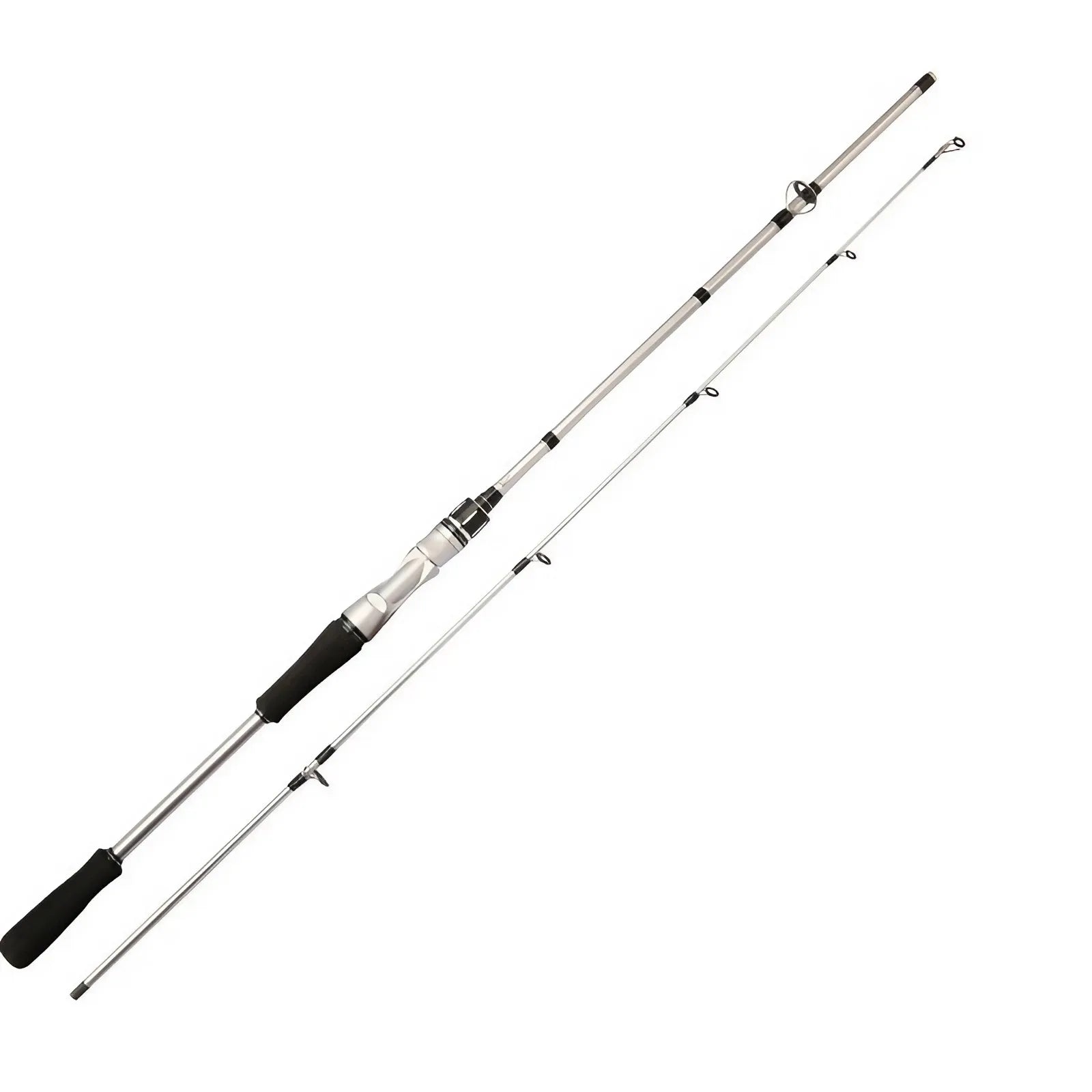 70.86inch-Silvery Carbon Fiber Lure Fishing Rod-M Tuning,