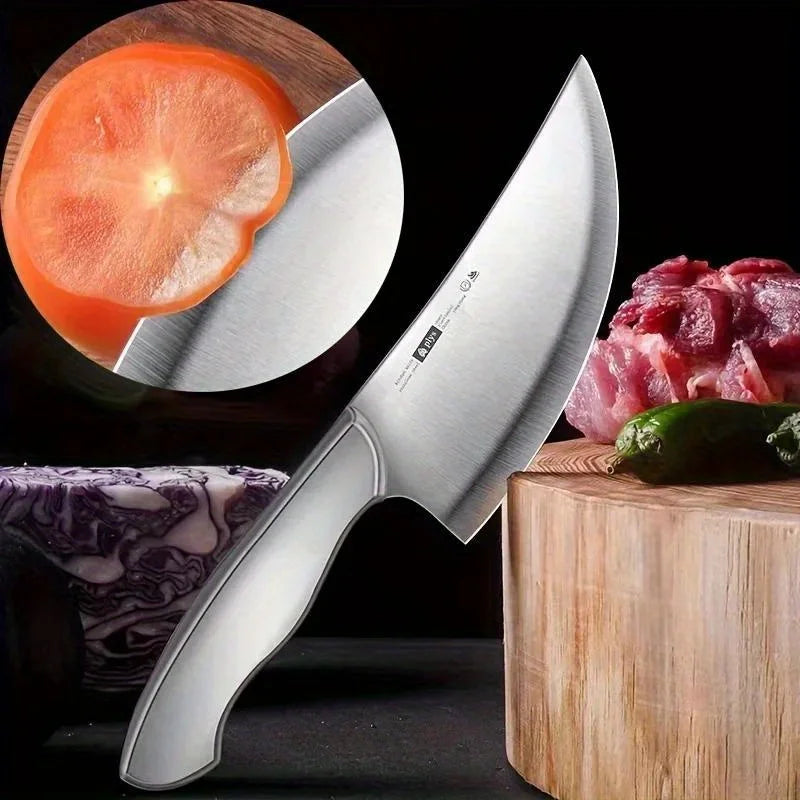 All-Steel Boning Knife with Leather Sheath -