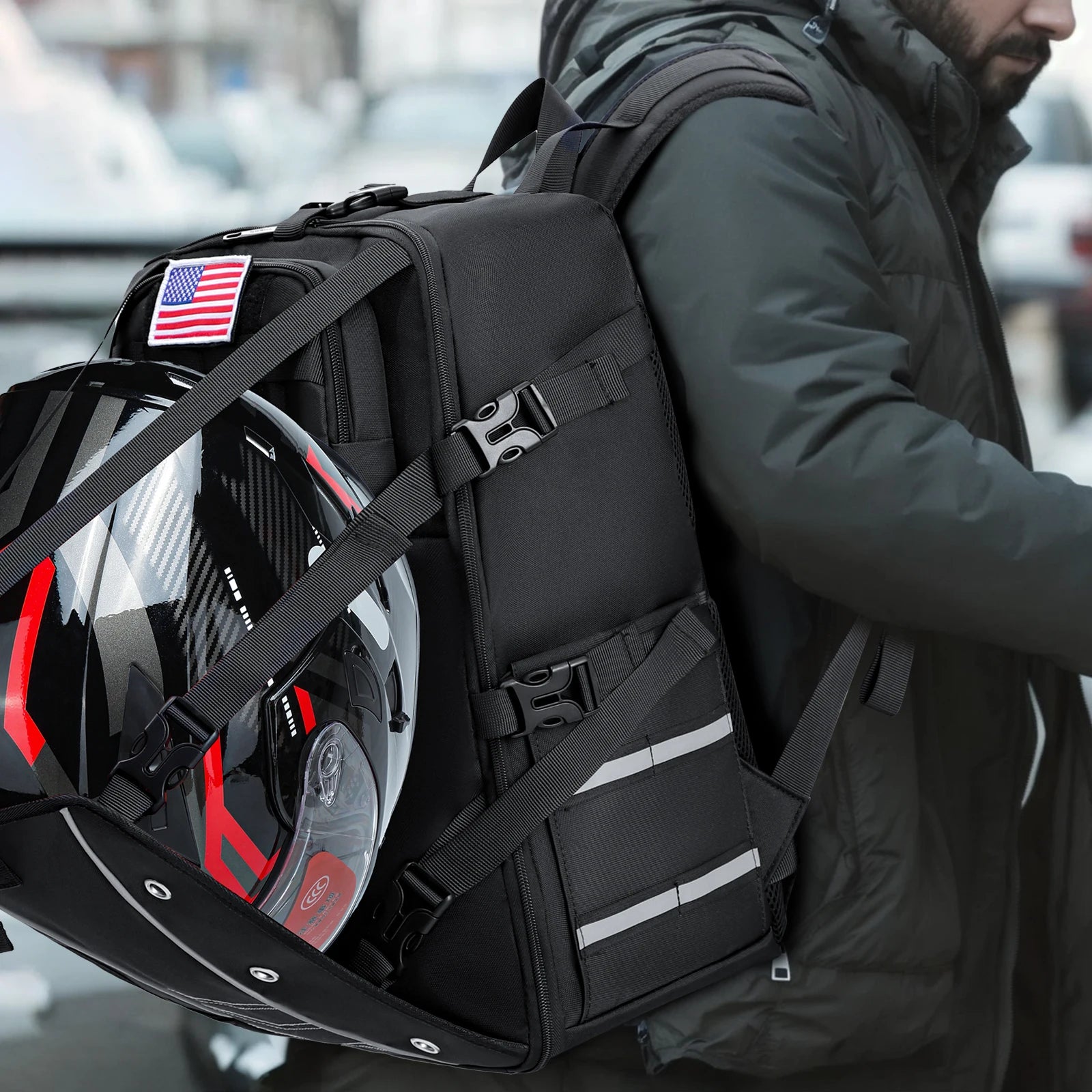 Motorcycle Helmet Backpack Large Capacity Waterproof