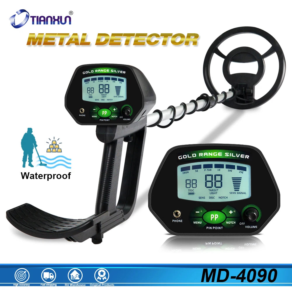 Metal Detector Professional Gold Digger LCD Treasure Hunter
