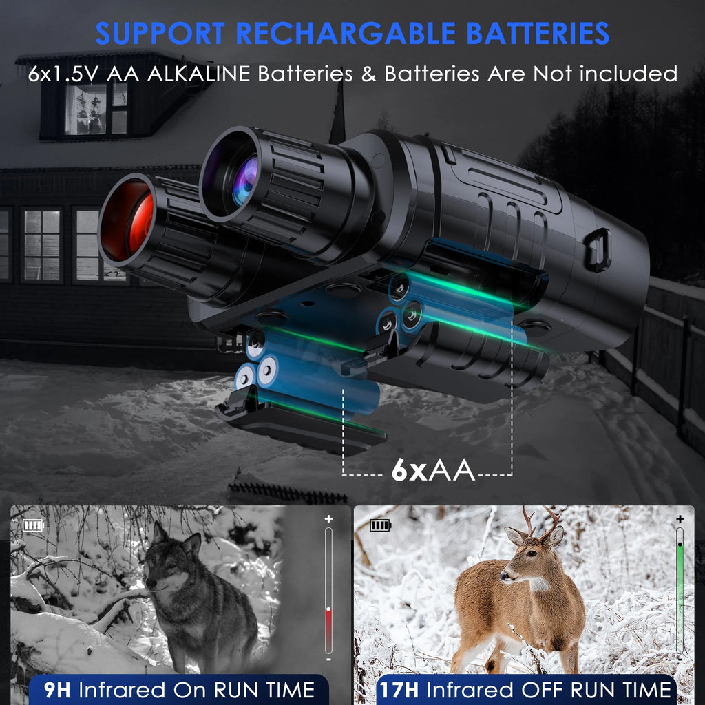 Night Vision Binoculars 4X Digital Zoom 7 Levels Infrared