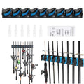 Wall Mounted Fishing Pole Holder Vertical and Horizontal