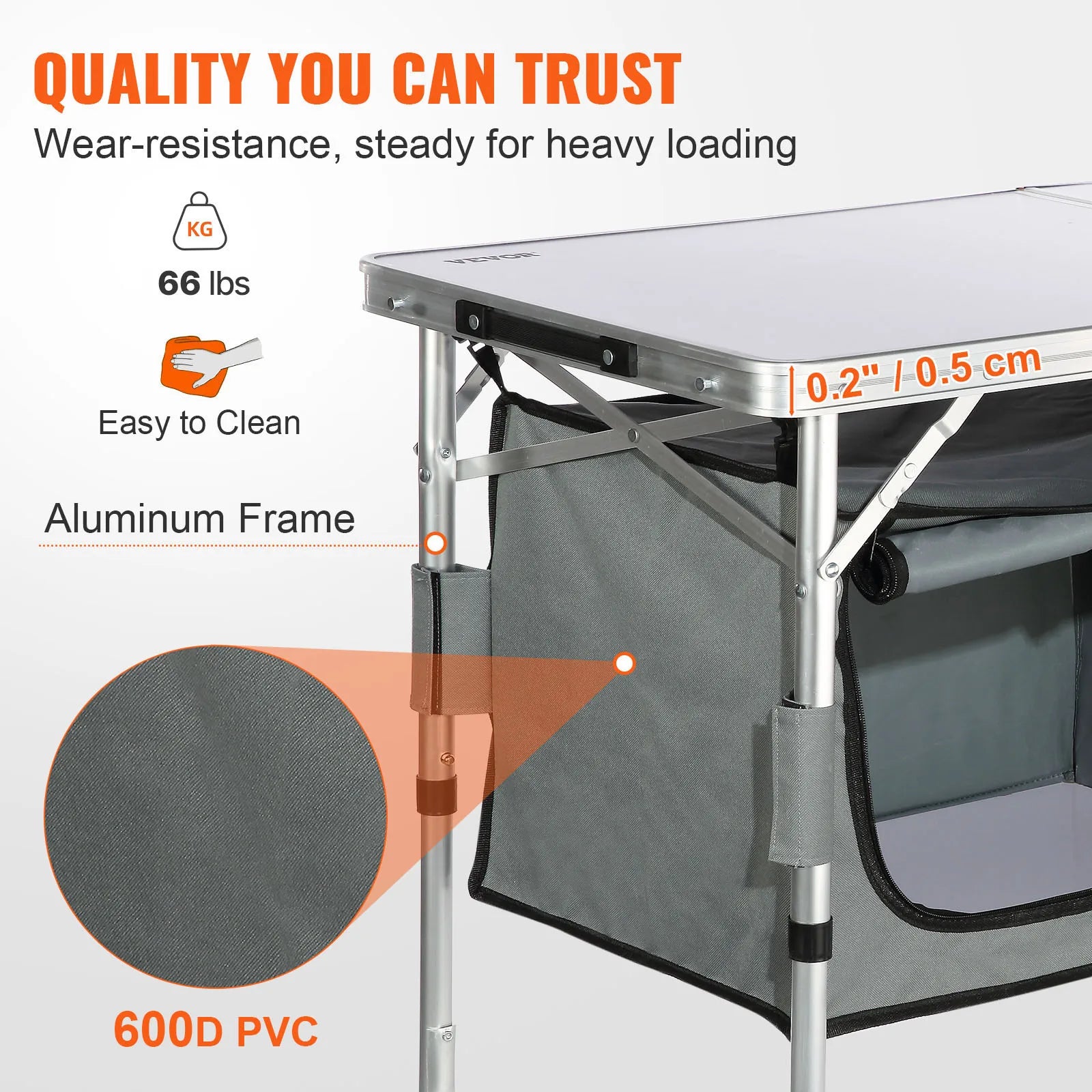 Camping Kitchen Table Quick set-up Folding Camping