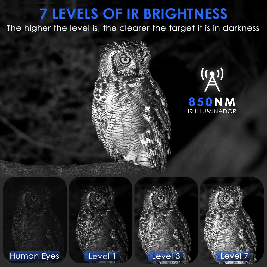 Night Vision Binoculars 4X Digital Zoom 7 Levels Infrared