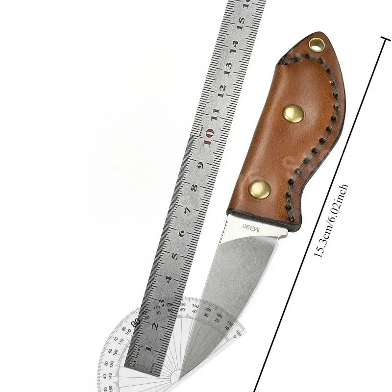 Leather Handle Small Straight ractical knife