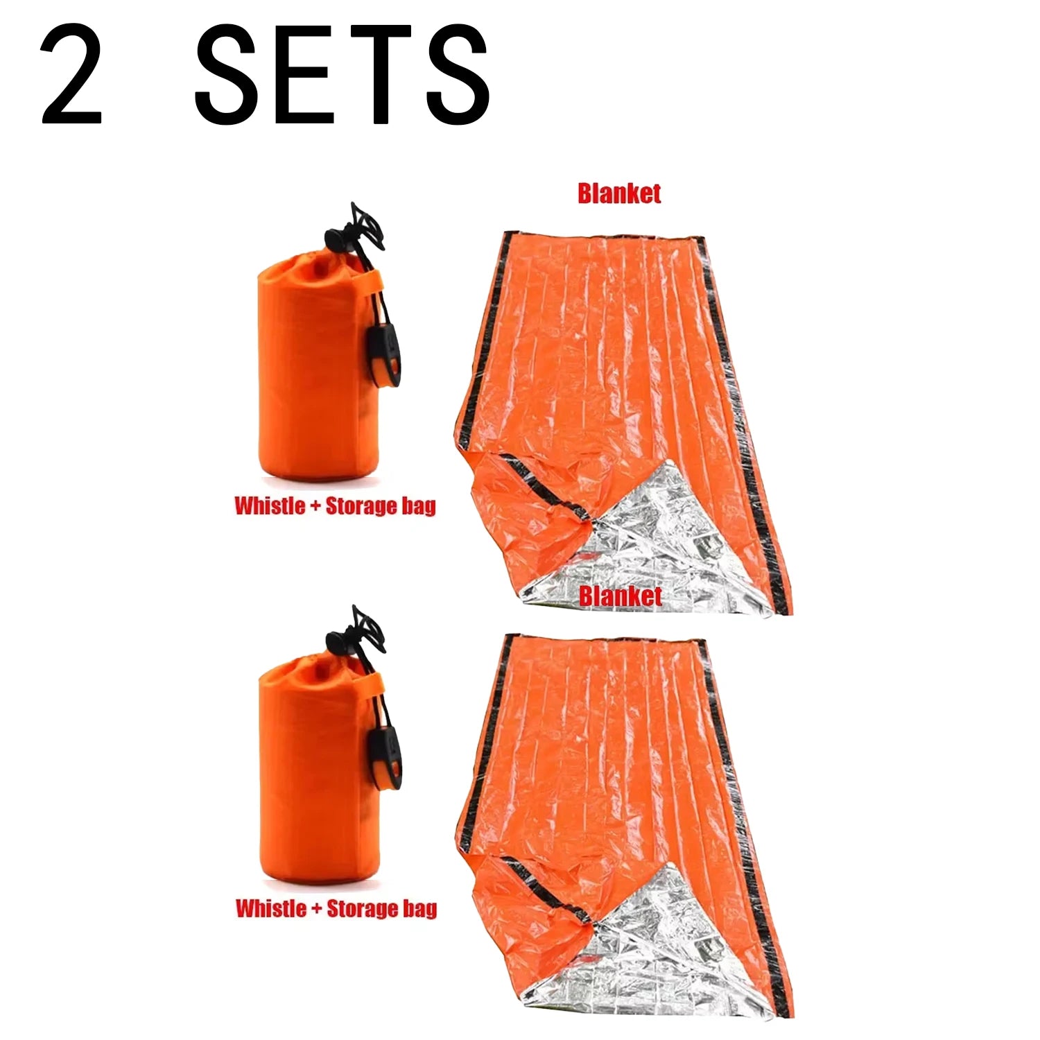 Thermal Sack First Aid Rescue Kit Mylar Blanket