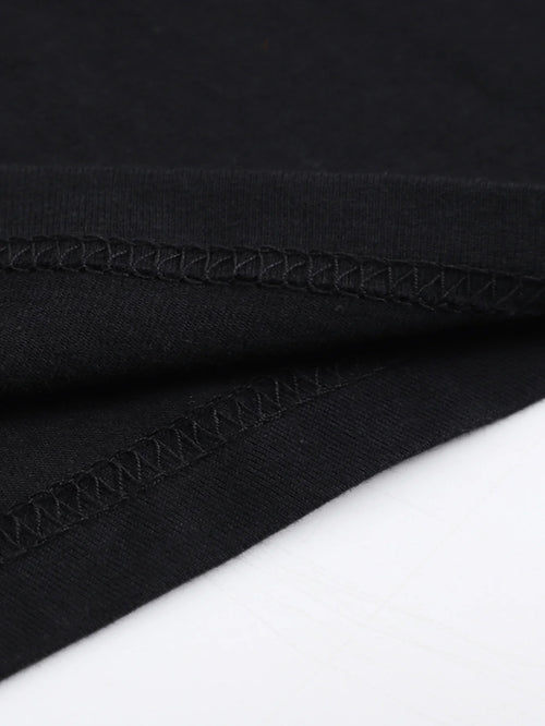 "If It Flies It Dies" Slogan & Deer Graphic - Black Camo Print Short Sleeve Tee