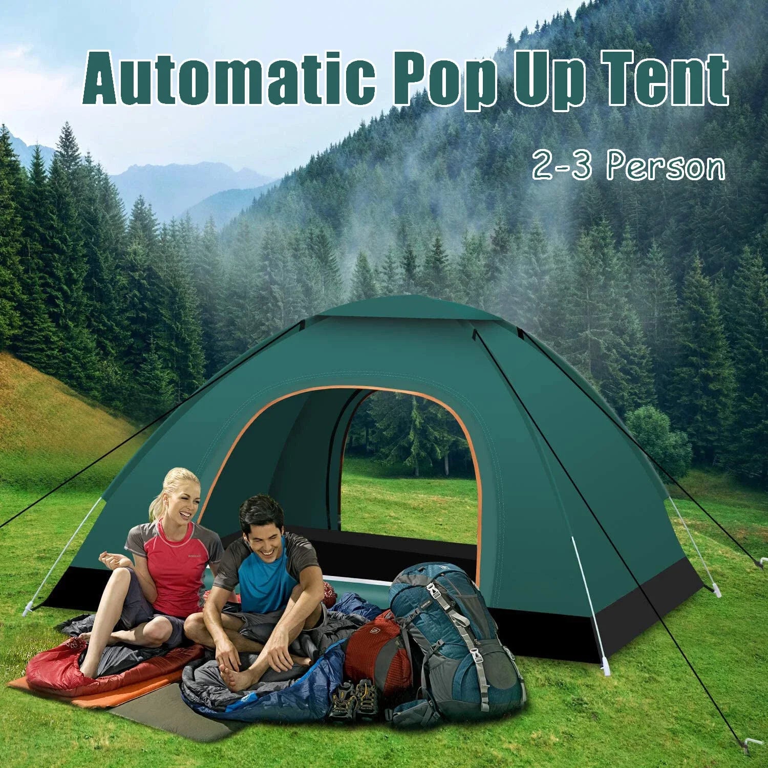 Automatic Pop Up Outdoor Camping Hiking Waterproof Sun Proof Tent