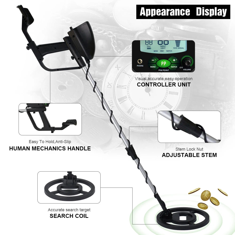 Metal Detector Professional Gold Digger LCD Treasure Hunter