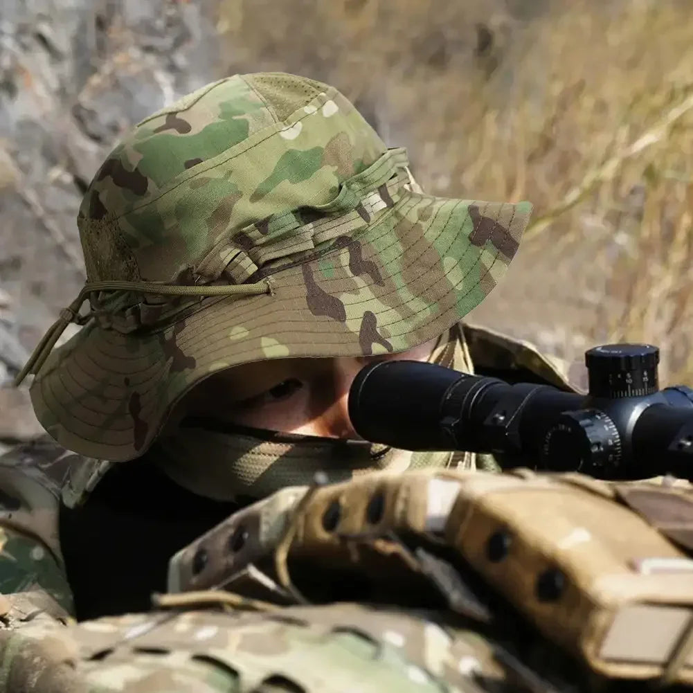 New Tactical Camouflage Wide Brim Hat